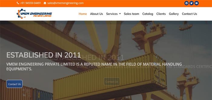 VMEM Enginnering by best website design company in India